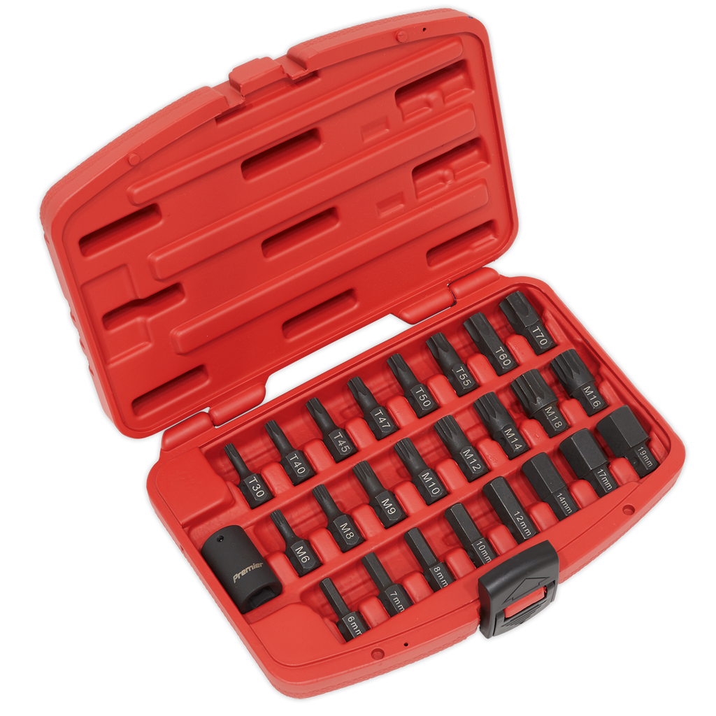 TRX-Star*/Hex/Spline Impact Bit Set 1/2"Sq Drive 25pc AK5612