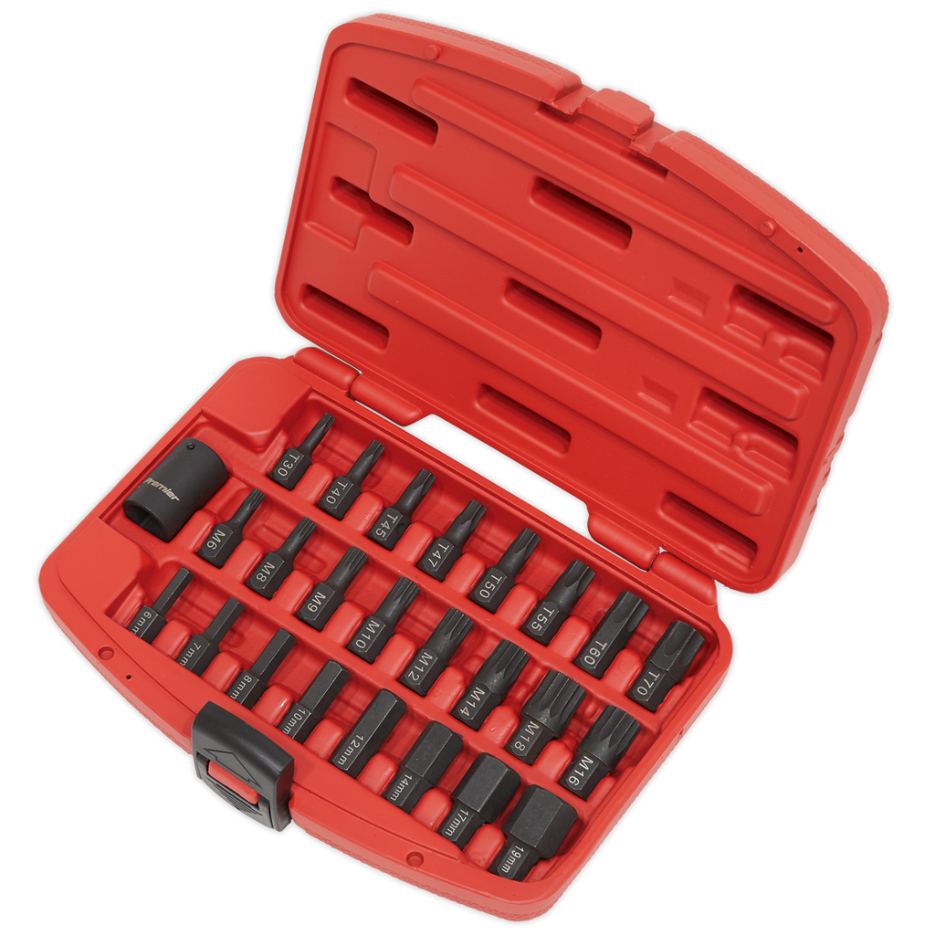 TRX-Star*/Hex/Spline Impact Bit Set 1/2"Sq Drive 25pc AK5612