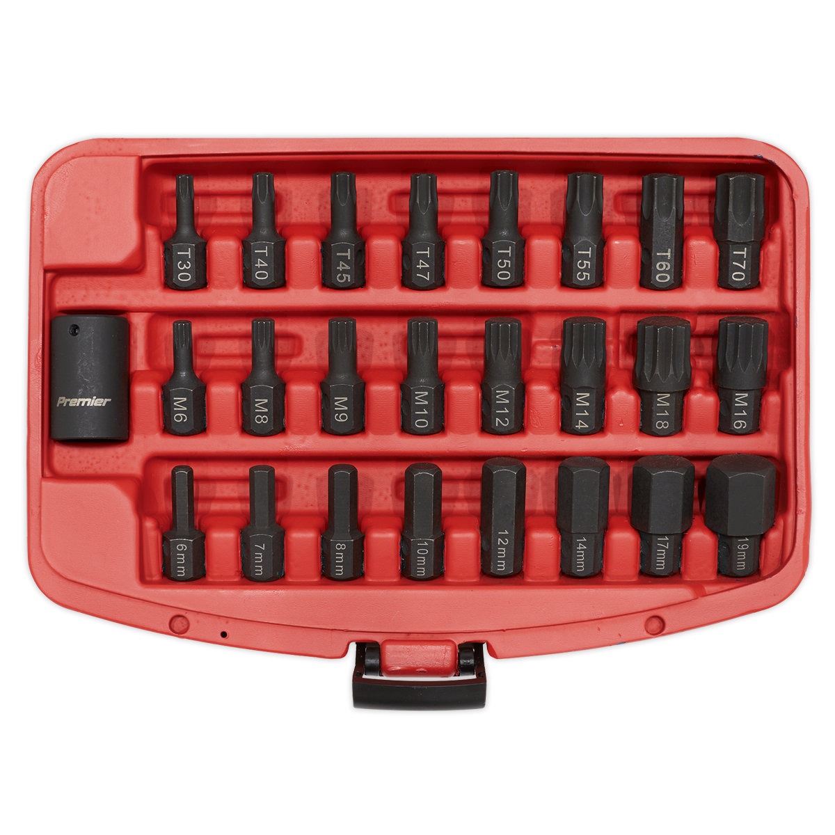 TRX-Star*/Hex/Spline Impact Bit Set 1/2"Sq Drive 25pc AK5612