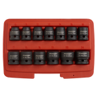 Low Profile Impact Socket Set 1/2"Sq Drive 13pc AK5613LP