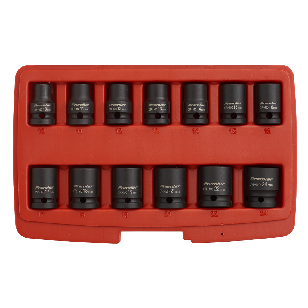 Impact Socket Set 1/2"Sq Drive 12-point 13pc AK5614M