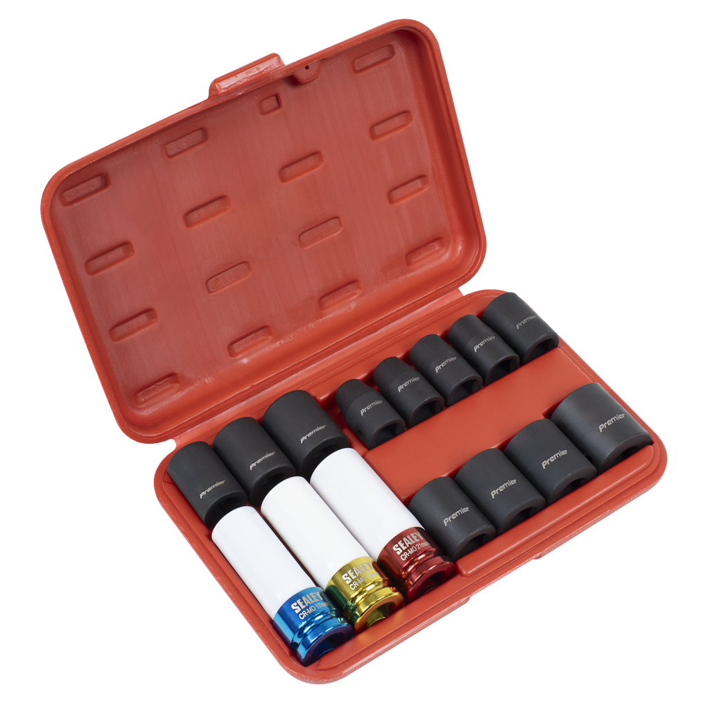 Impact Socket & Wheel Nut Removal Set 1/2"Sq Drive 15pc AK5615M