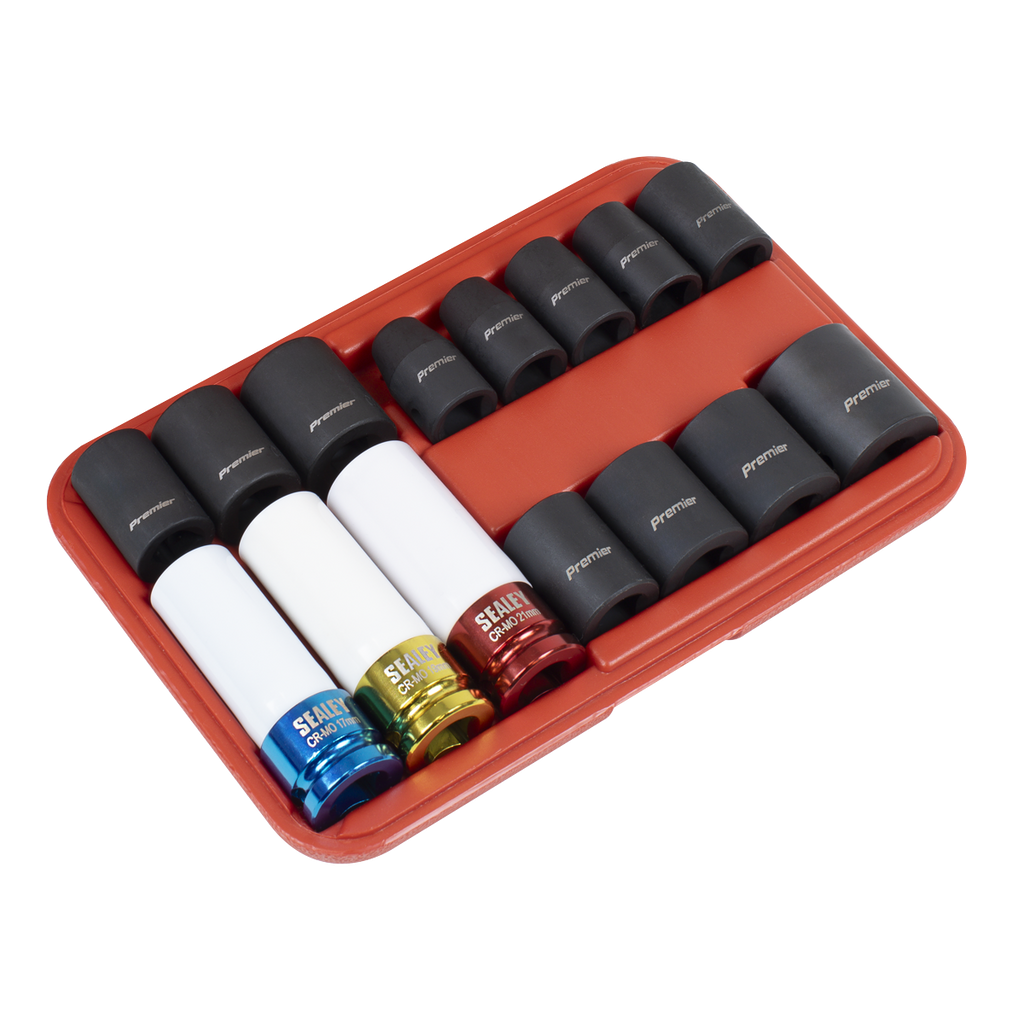 Impact Socket & Wheel Nut Removal Set 1/2"Sq Drive 15pc AK5615M