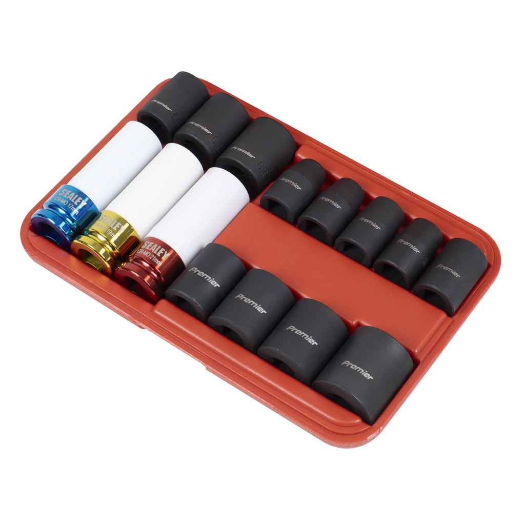 Impact Socket & Wheel Nut Removal Set 1/2"Sq Drive 15pc AK5615M
