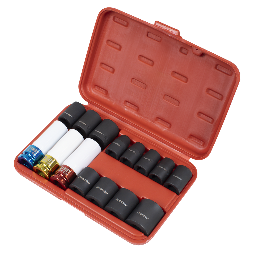 Impact Socket & Wheel Nut Removal Set 1/2"Sq Drive 15pc AK5615M