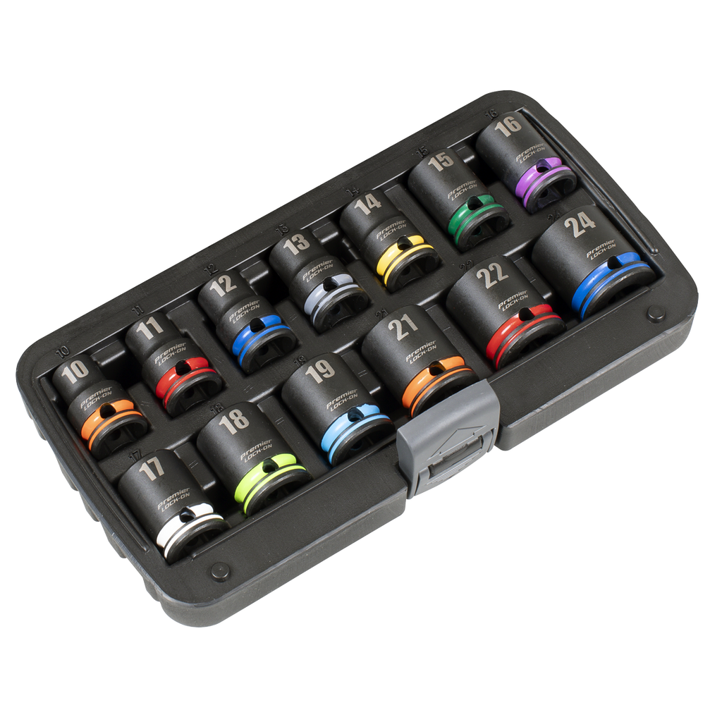 Lock-On™ Impact Socket Set 1/2"Sq Drive 13pc AK56160M