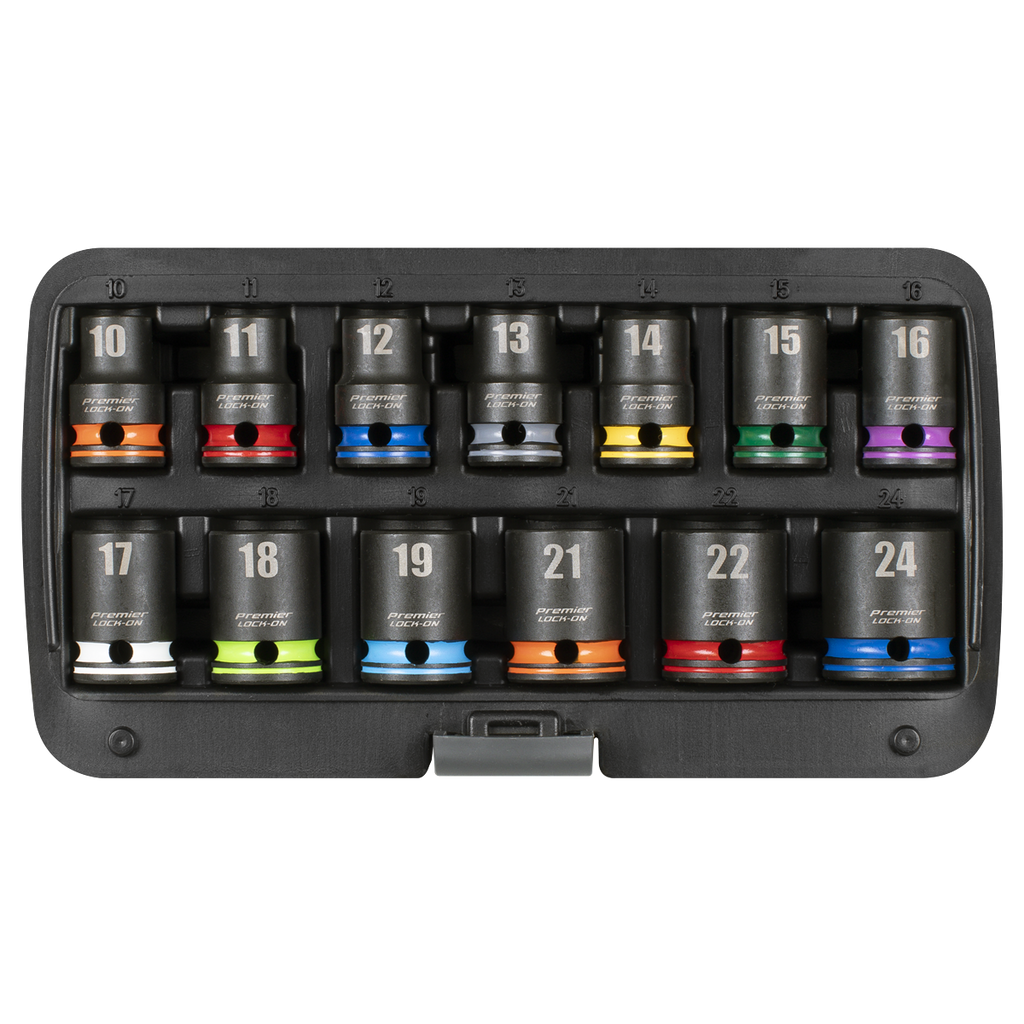 Lock-On™ Impact Socket Set 1/2"Sq Drive 13pc AK56160M