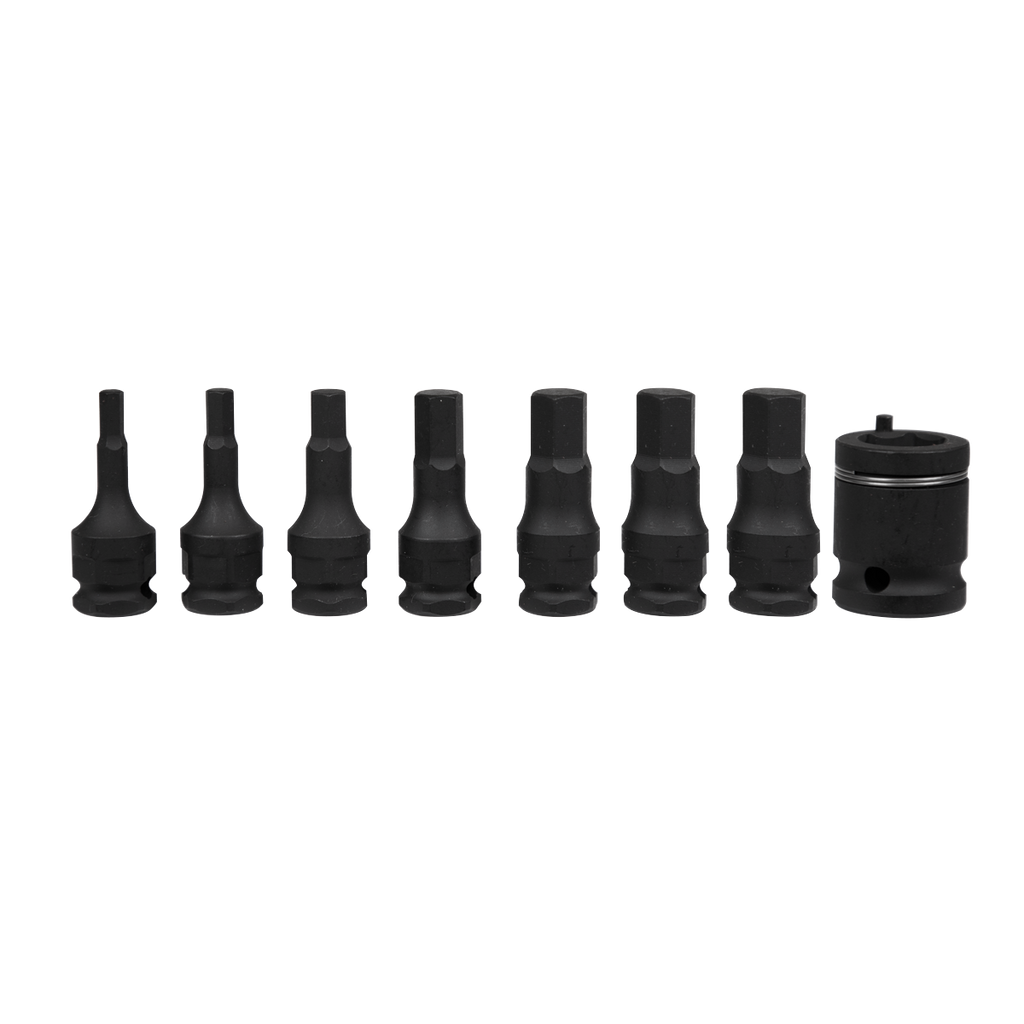 Hex Impact Socket Bit Set 3/8"Sq Drive 8pc AK5620