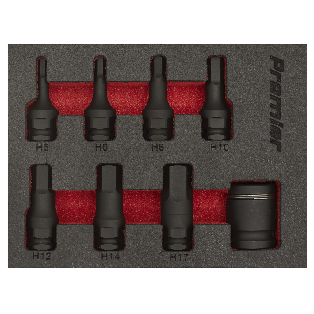 Hex Impact Socket Bit Set 3/8"Sq Drive 8pc AK5620