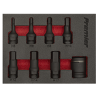 Hex Impact Socket Bit Set 3/8"Sq Drive 8pc AK5620