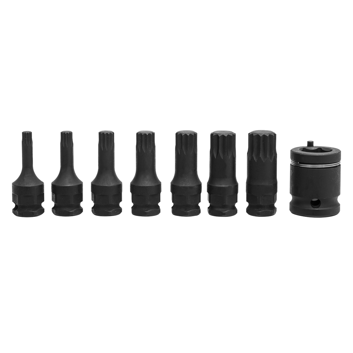 Spline Impact Socket Bit Set 3/8"Sq Drive 8pc AK5622