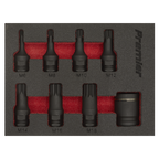 Spline Impact Socket Bit Set 3/8"Sq Drive 8pc AK5622