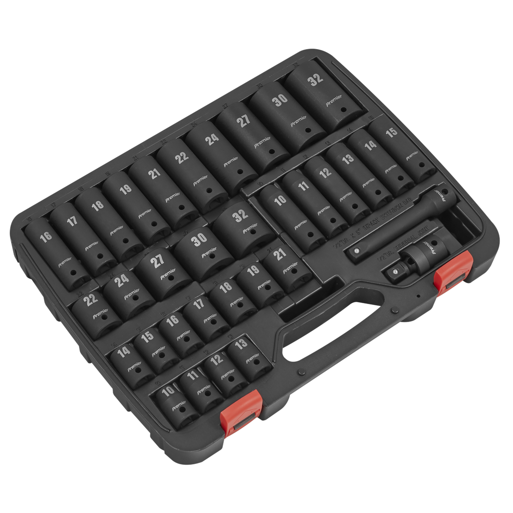 Impact Socket Set 1/2"Sq Drive 34pc AK5634M