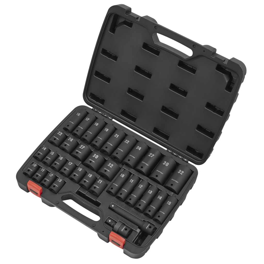 Impact Socket Set 1/2"Sq Drive 34pc AK5634M