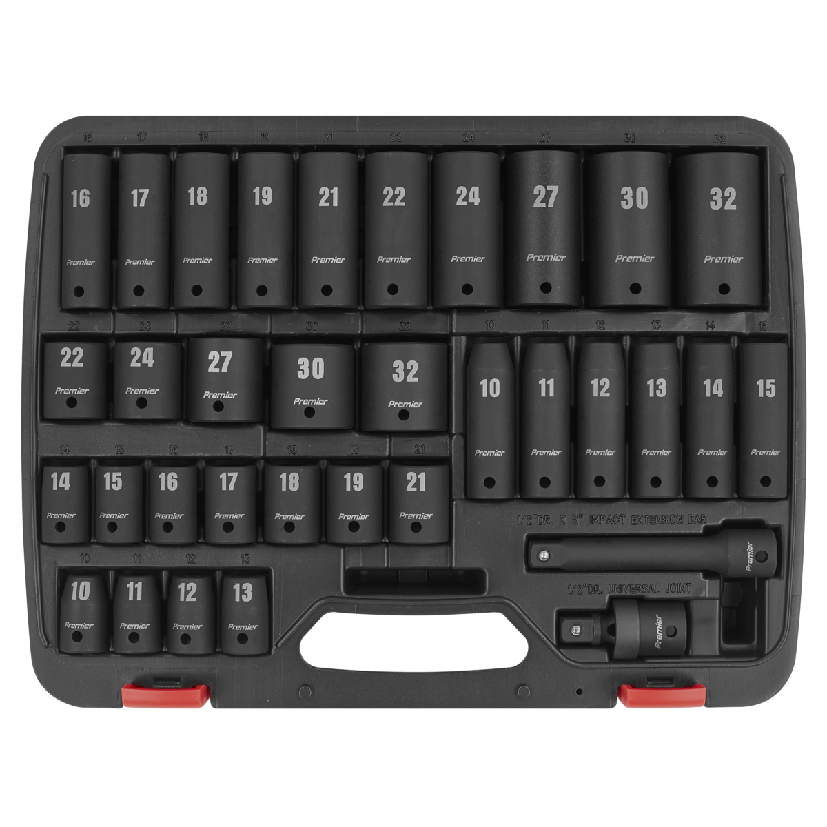 Impact Socket Set 1/2"Sq Drive 34pc AK5634M