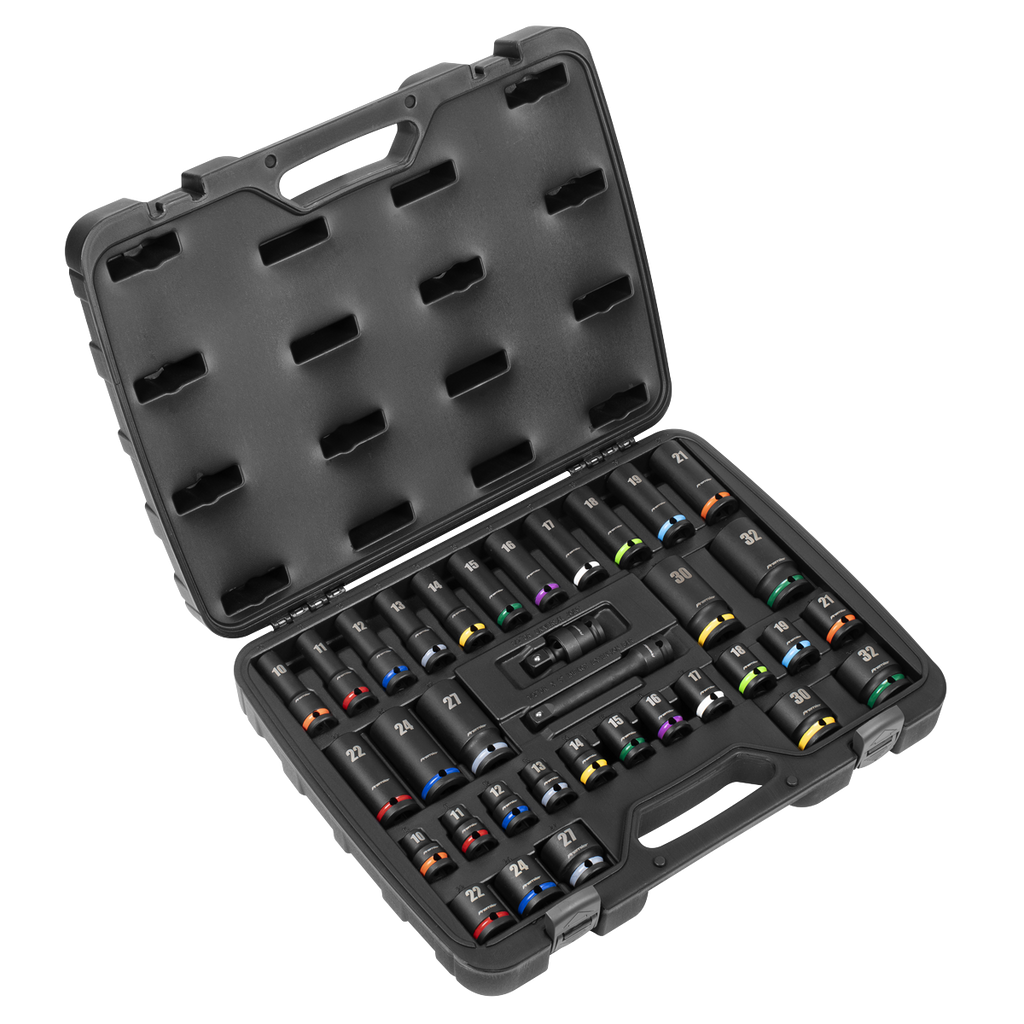 Impact Socket Set 1/2"Sq Drive 34pc AK5635M
