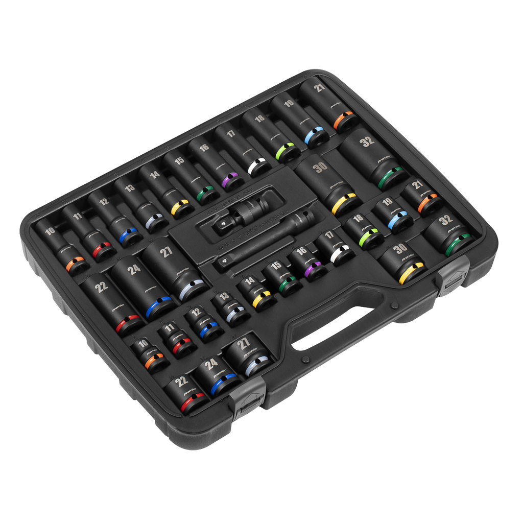 Impact Socket Set 1/2"Sq Drive 34pc AK5635M