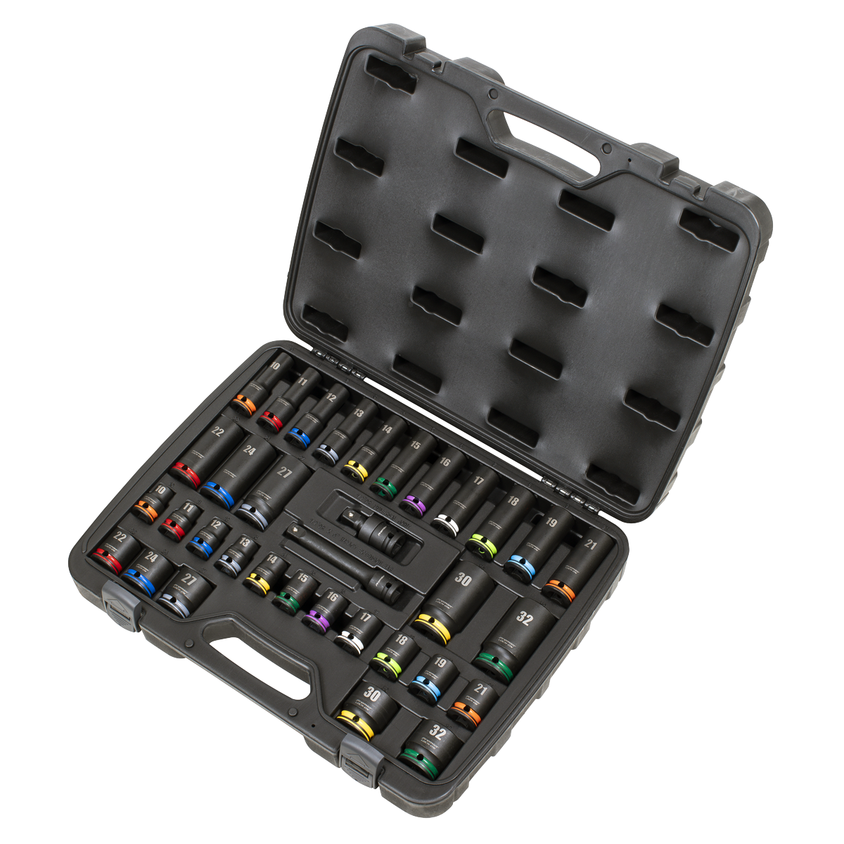 Lock-On™ Standard & Deep Impact Socket Set 1/2"Sq Drive 34pc AK5636M