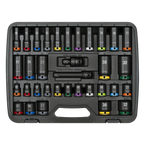 Lock-On™ Standard & Deep Impact Socket Set 1/2"Sq Drive 34pc AK5636M