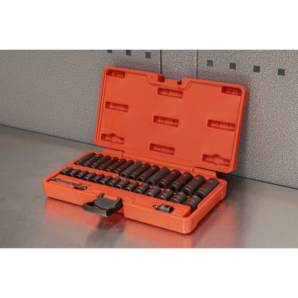 Impact Socket Set 1/4"Sq Drive 30pc AK5640M
