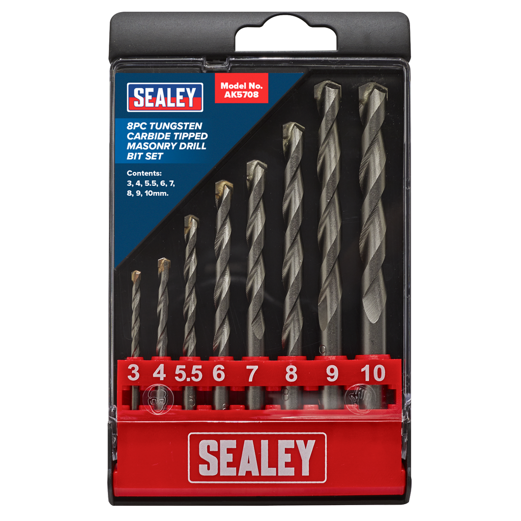 Tungsten Carbide Tipped Masonry Drill Bit Set 8pc AK5708