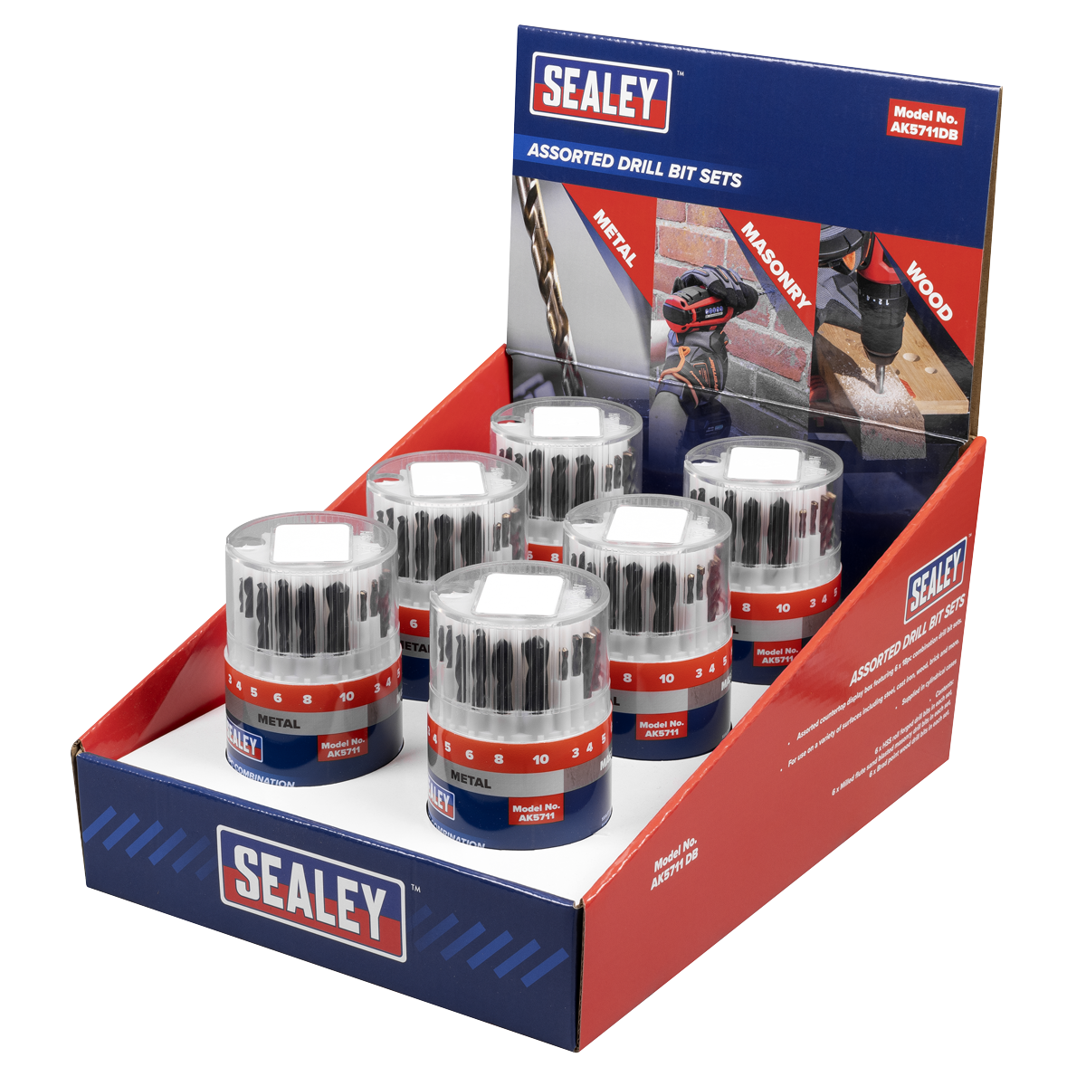 Combination Drill Bit Sets - Display box of 6 AK5711DB