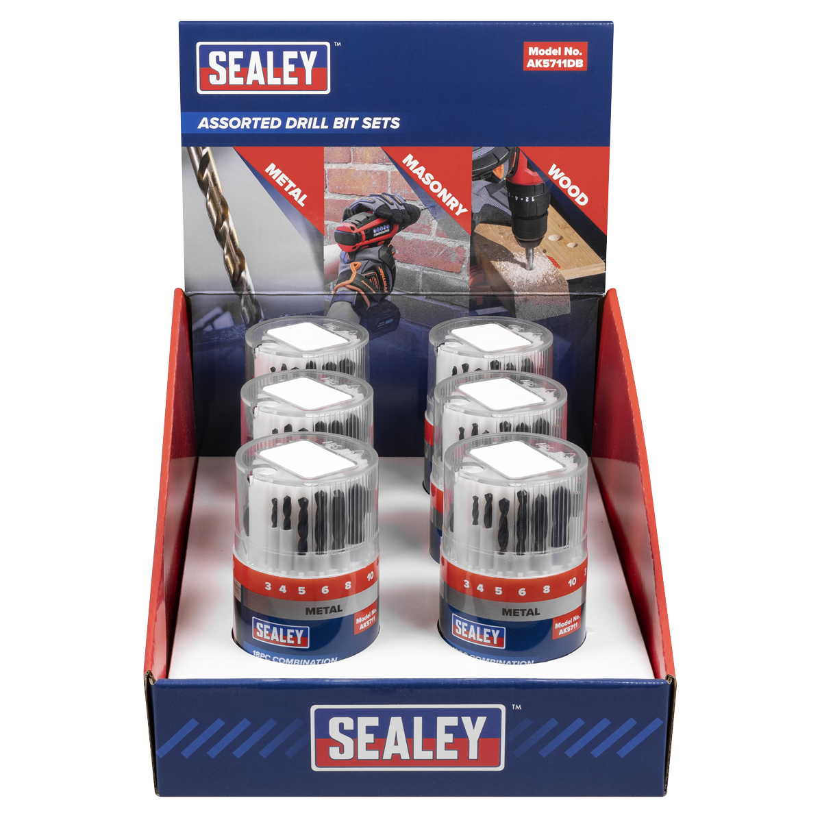 Combination Drill Bit Sets - Display box of 6 AK5711DB