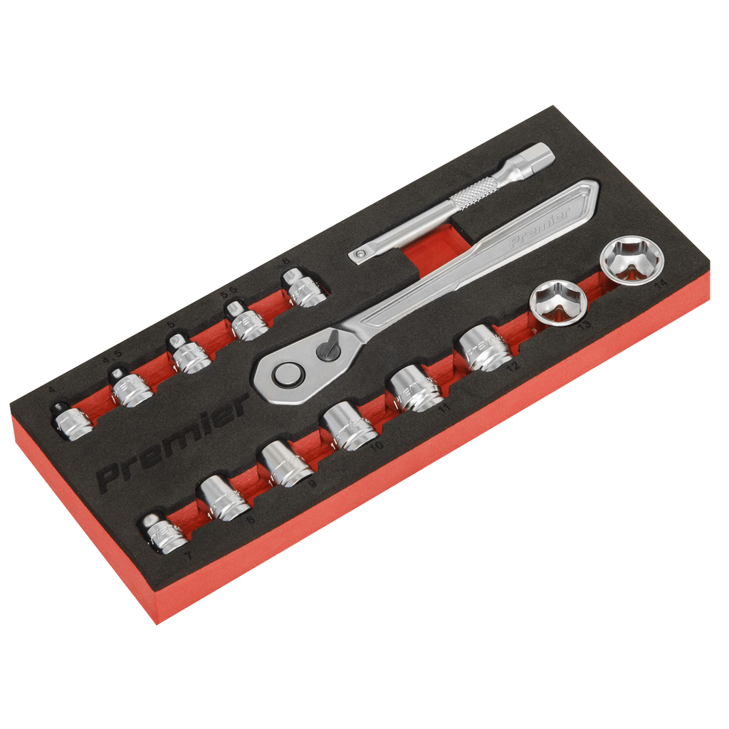 Low Profile Socket Set 1/4"Sq Drive 15pc AK5783