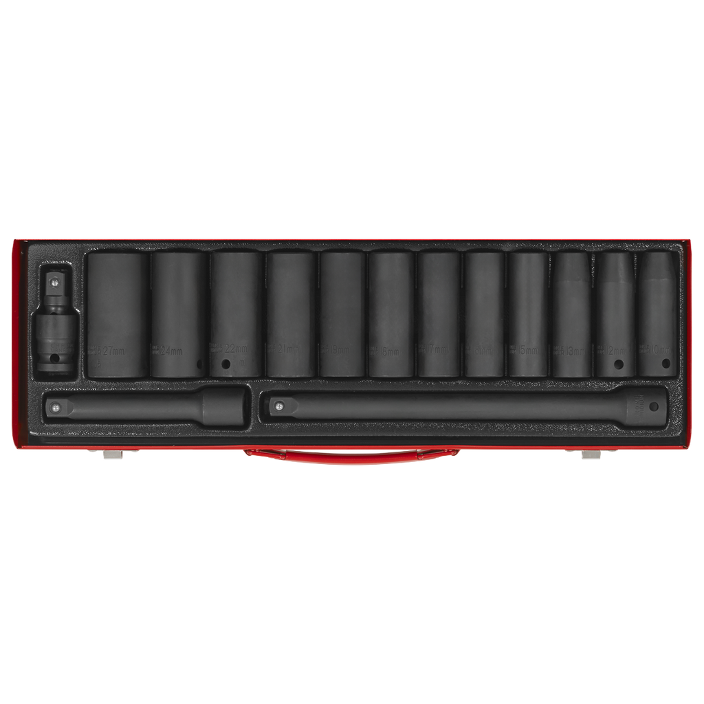 Deep Impact Socket Set 1/2"Sq Drive 15pc AK5815M