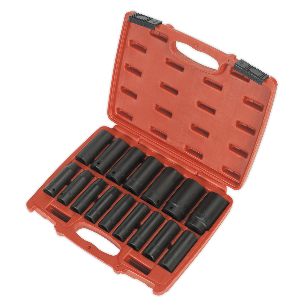 Deep Impact Socket Set 1/2"Sq Drive 16pc AK5816M