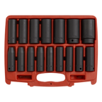 Deep Impact Socket Set 1/2"Sq Drive 16pc AK5816M