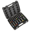 Lock-On™ Deep Impact Socket Set 1/2"Sq Drive 16pc AK58170M