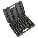 Lock-On™ Deep Impact Socket Set 1/2"Sq Drive 16pc AK58170M