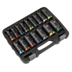 Lock-On™ Deep Impact Socket Set 1/2"Sq Drive 16pc AK58170M