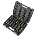Lock-On™ Deep Impact Socket Set 1/2"Sq Drive 16pc AK58170M