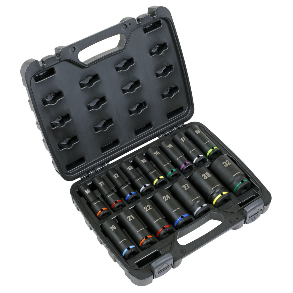 Deep Impact Socket Set 1/2"Sq Drive 16pc AK5818M