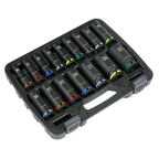 Deep Impact Socket Set 1/2"Sq Drive 16pc AK5818M