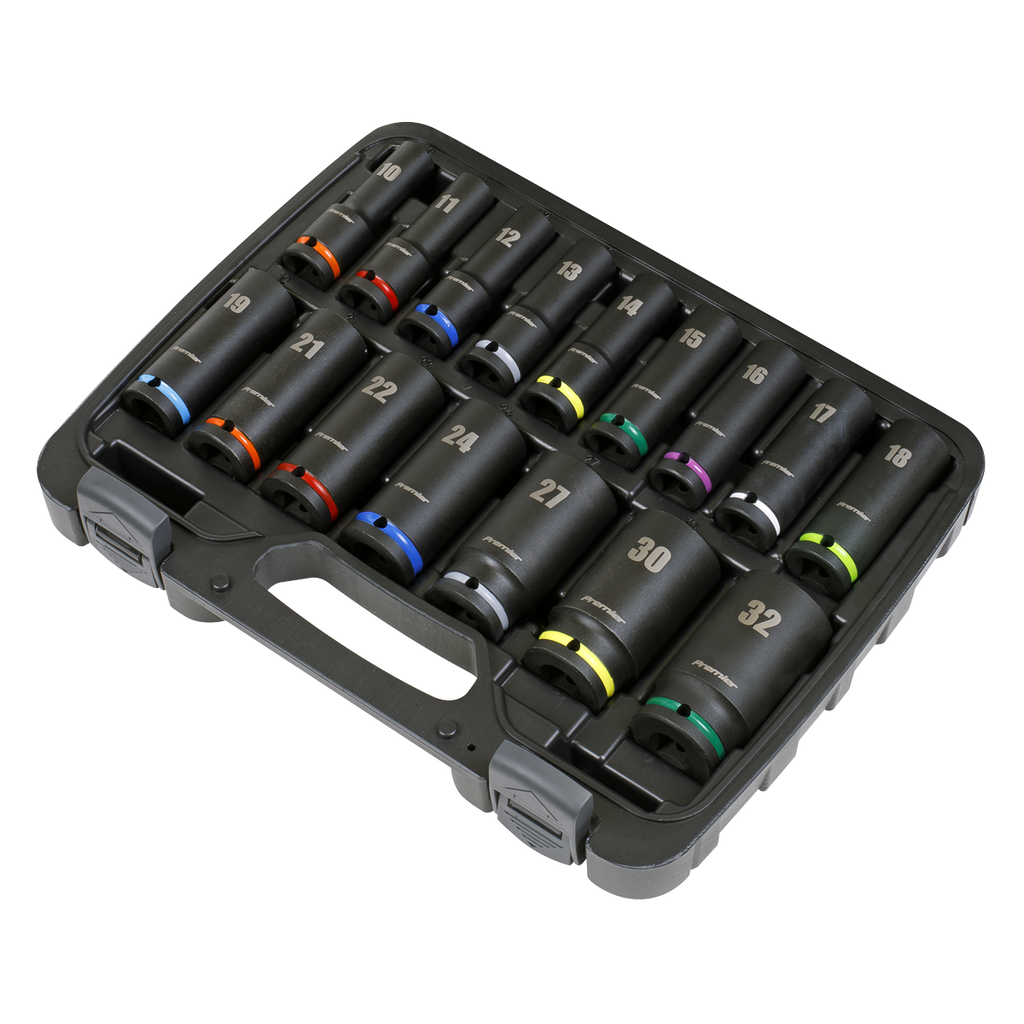 Deep Impact Socket Set 1/2"Sq Drive 16pc AK5818M