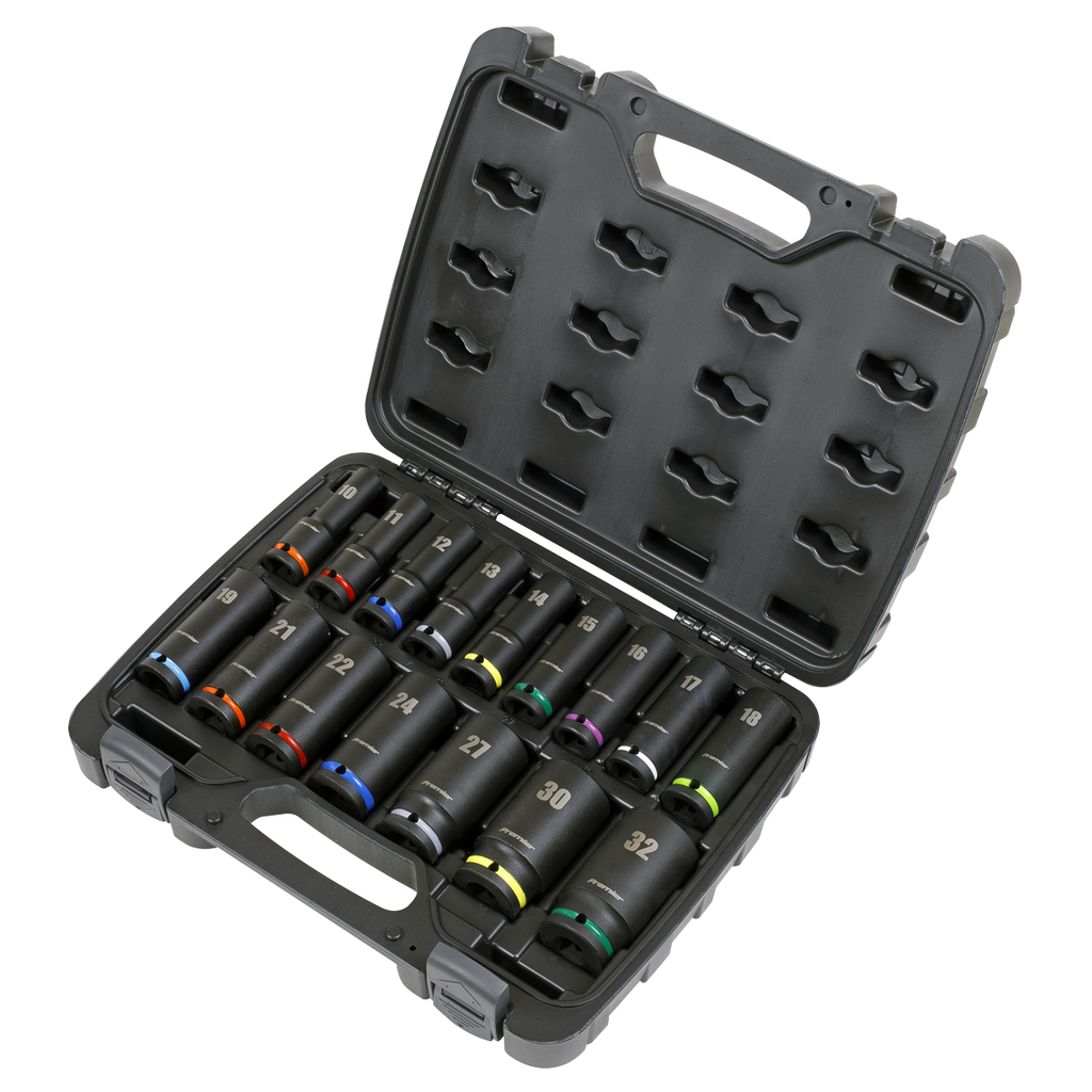 Deep Impact Socket Set 1/2"Sq Drive 16pc AK5818M