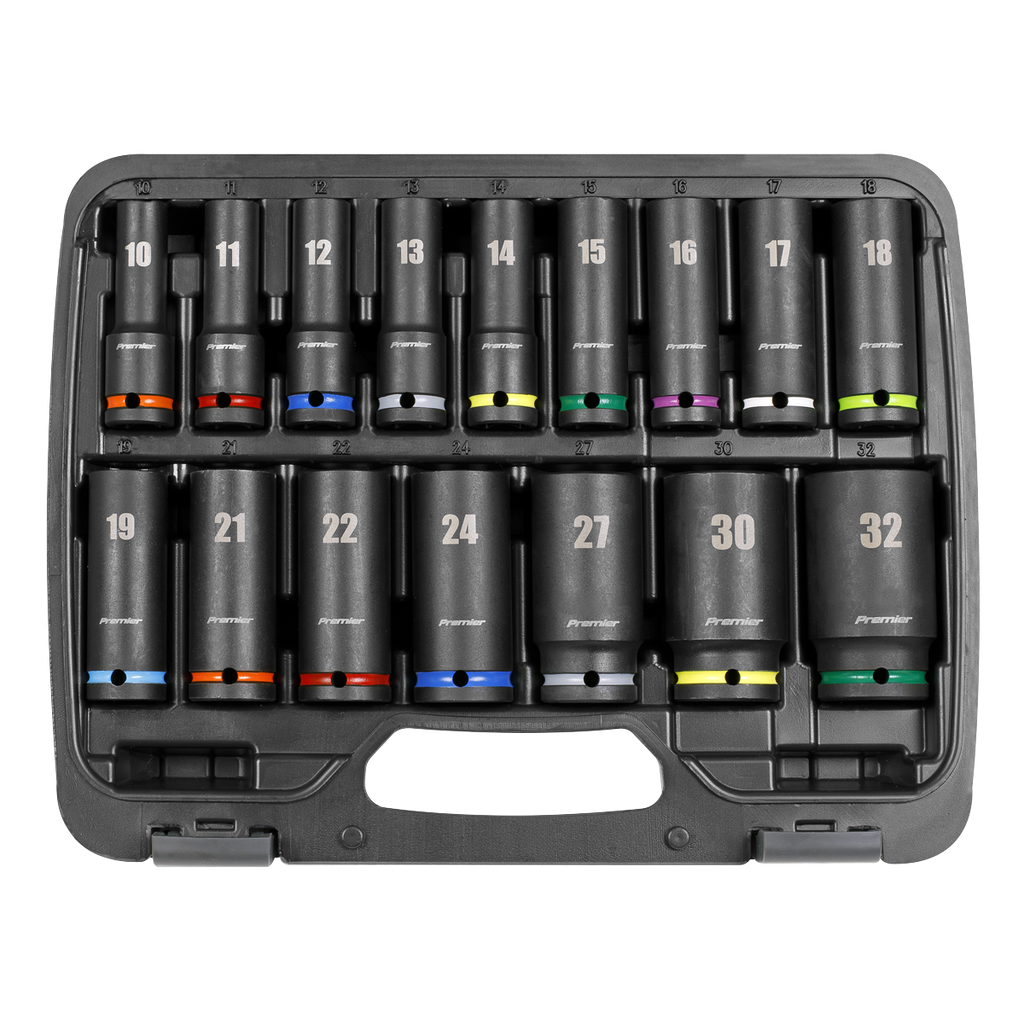 Deep Impact Socket Set 1/2"Sq Drive 16pc AK5818M
