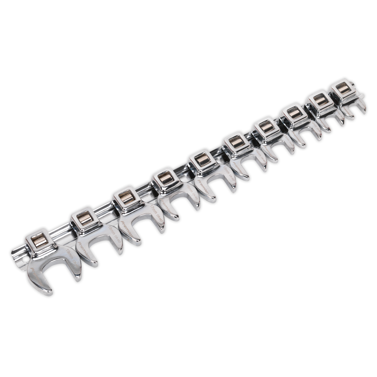 Crow's Foot Open-End Spanner Set 3/8"Sq Drive 10pc AK5989