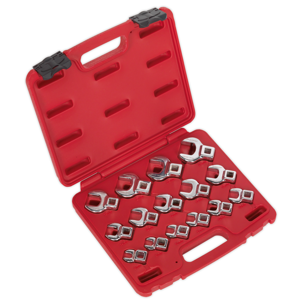 Crow's Foot Open-End Spanner Set 3/8"Sq Drive 15pc AK59891