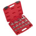 Crow's Foot Open-End Spanner Set 3/8"Sq Drive 15pc AK59891