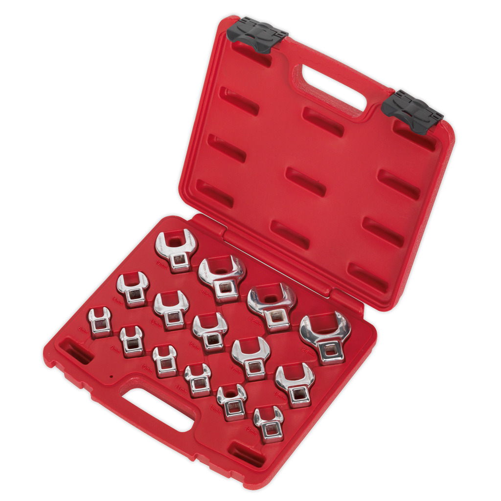 Crow's Foot Open-End Spanner Set 3/8"Sq Drive 15pc AK59891