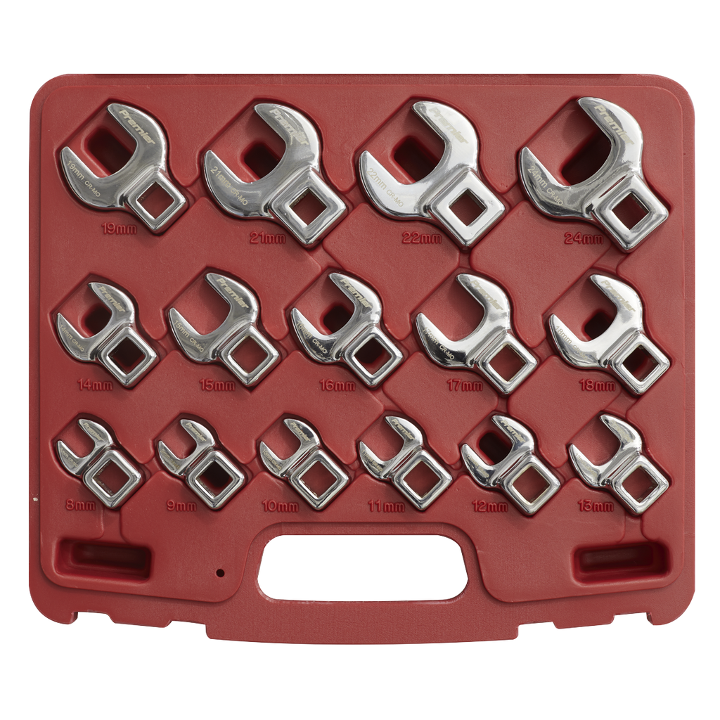 Crow's Foot Open-End Spanner Set 3/8"Sq Drive 15pc AK59891
