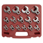 Crow's Foot Open-End Spanner Set 3/8"Sq Drive 15pc AK59891