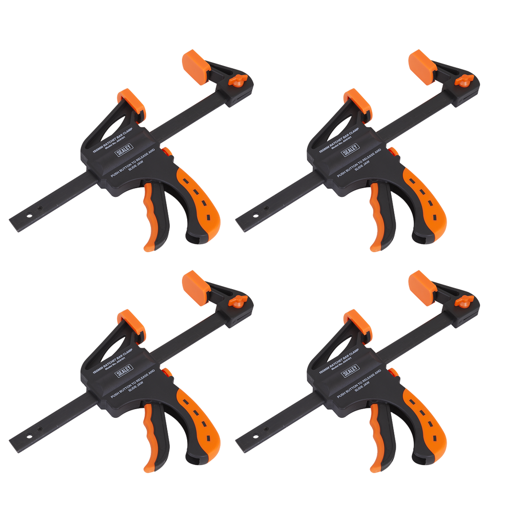 Ratchet Bar Clamp Set 150mm 4pc AK61014