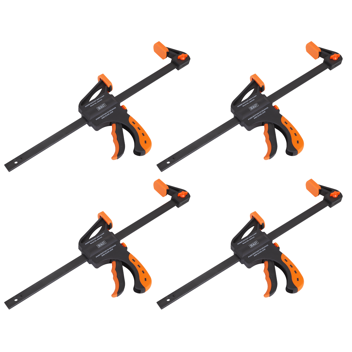 Ratchet Bar Clamp Set 300mm 4pc AK61024