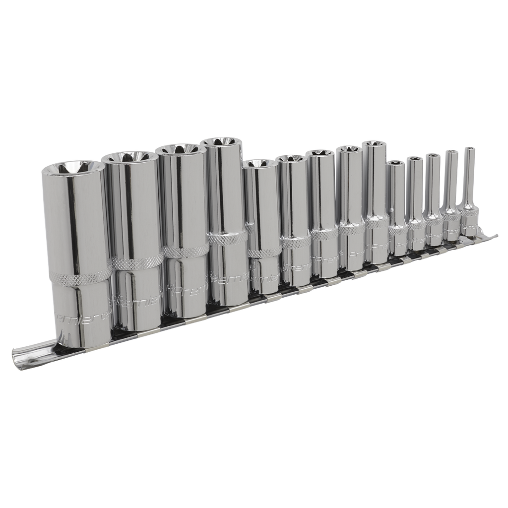 TRX-Star* Deep Socket Set 1/4", 3/8" & 1/2"Sq Drive E4-E24 14pc AK6114