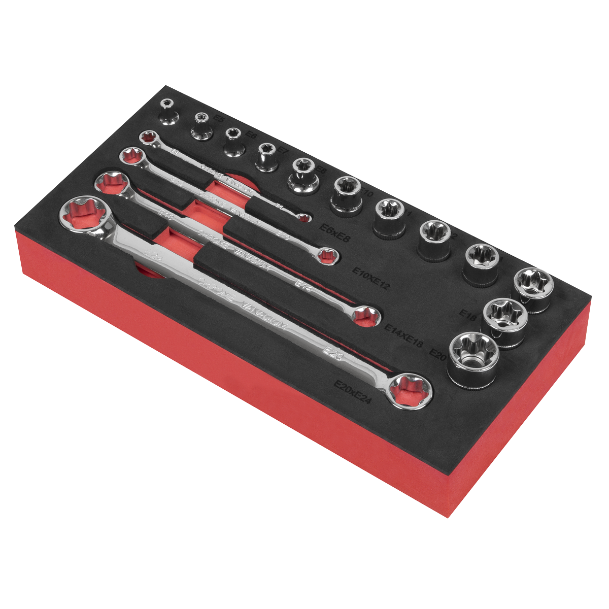 TRX-Star* Socket & Spanner Set 3/8"Sq Drive 16pc AK61801